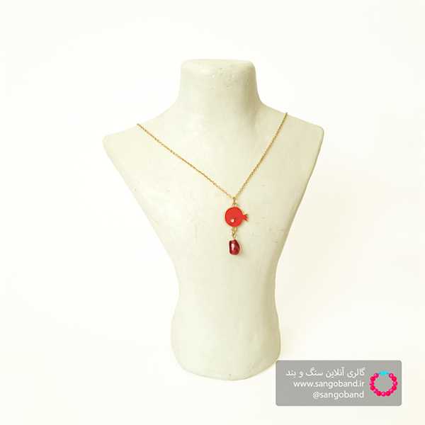 گردنبند پلاک انار و دونه انار