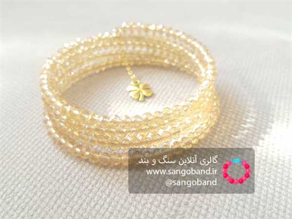 دستبند فنری زرد طلایی
